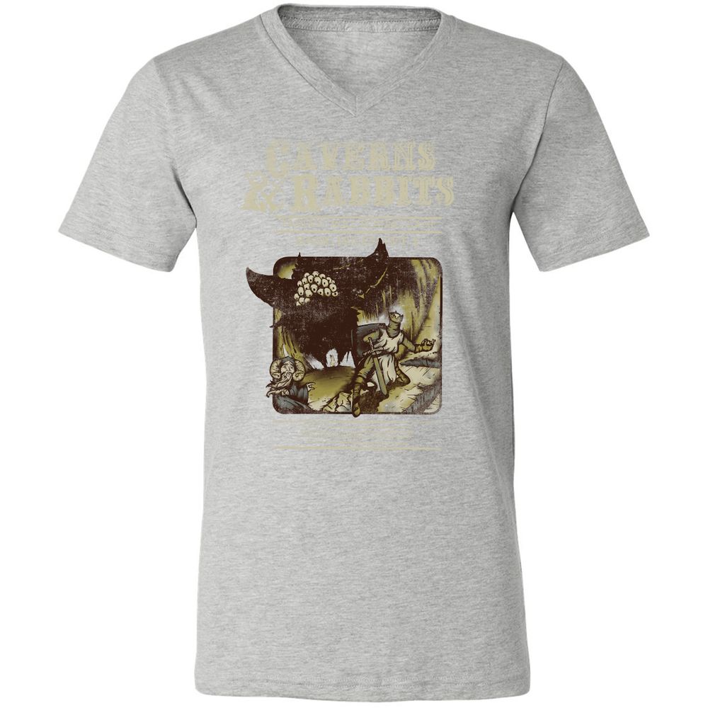 Unisex V-Neck T-Shirt - C7KTRTZF - Athletic Heather - 7