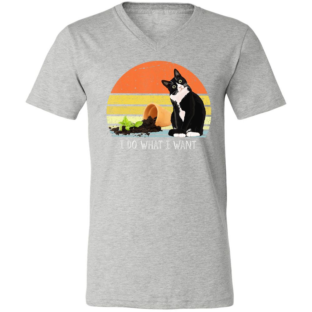 Unisex V-Neck T-Shirt - XWG6LZAG - Athletic Heather - 7