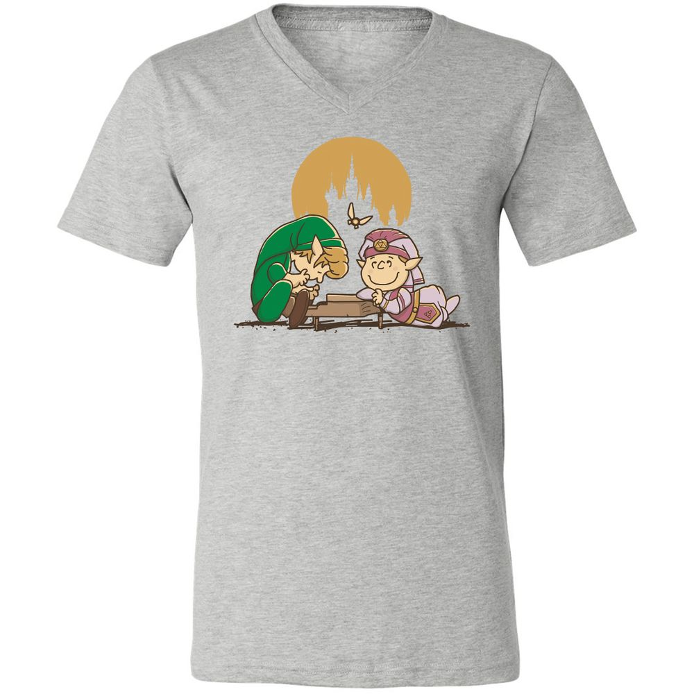 Unisex V-Neck T-Shirt - H357B76V - Athletic Heather - 7
