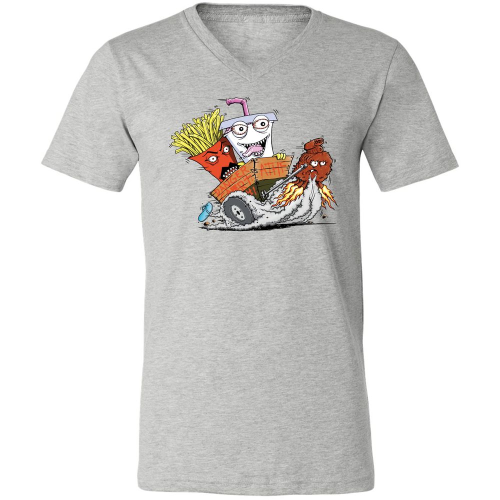 Unisex V-Neck T-Shirt - 2VD3GYP7 - Athletic Heather - 7