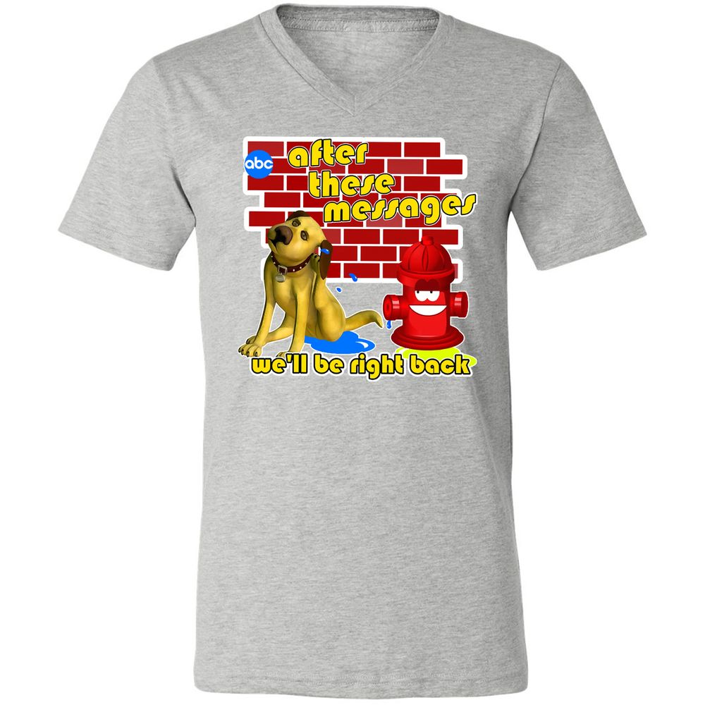Unisex V-Neck T-Shirt - VHMJPGAW - Athletic Heather - 7