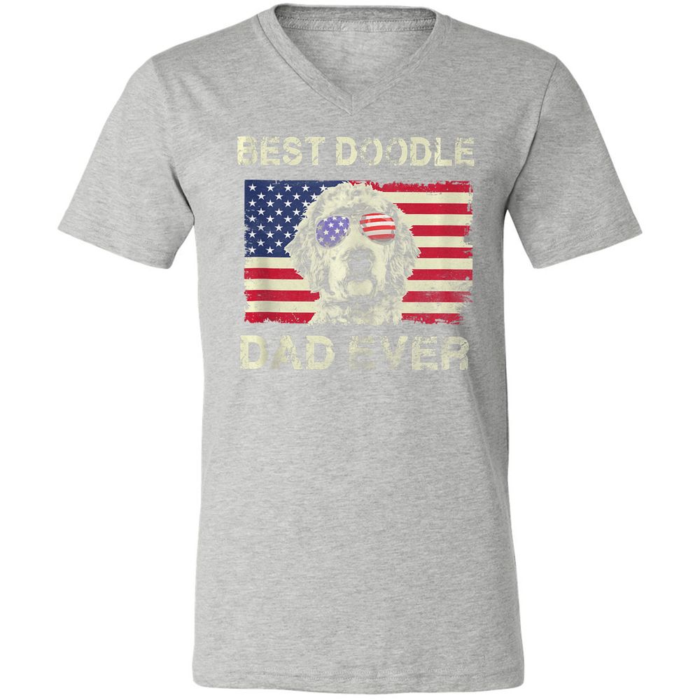 Unisex V-Neck T-Shirt - 8A1CEXNE - Athletic Heather - 7