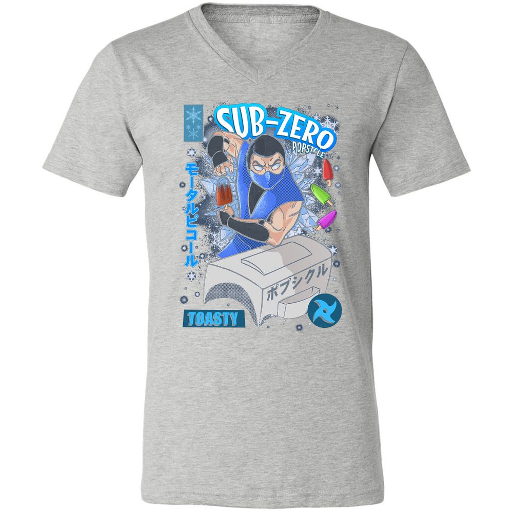 Unisex V-Neck T-Shirt - QT8JKQQ1 - Athletic Heather - 7