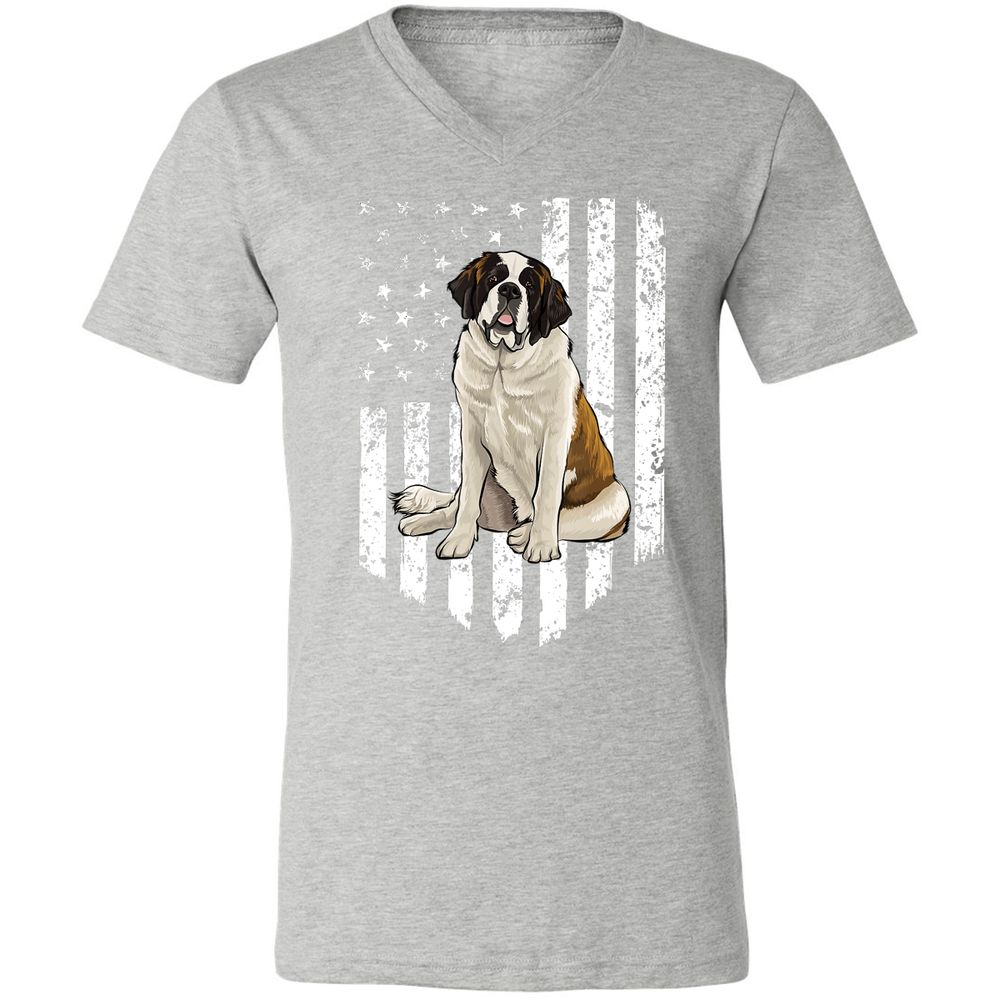 Unisex V-Neck T-Shirt - JVWBP7RT - Athletic Heather - 7