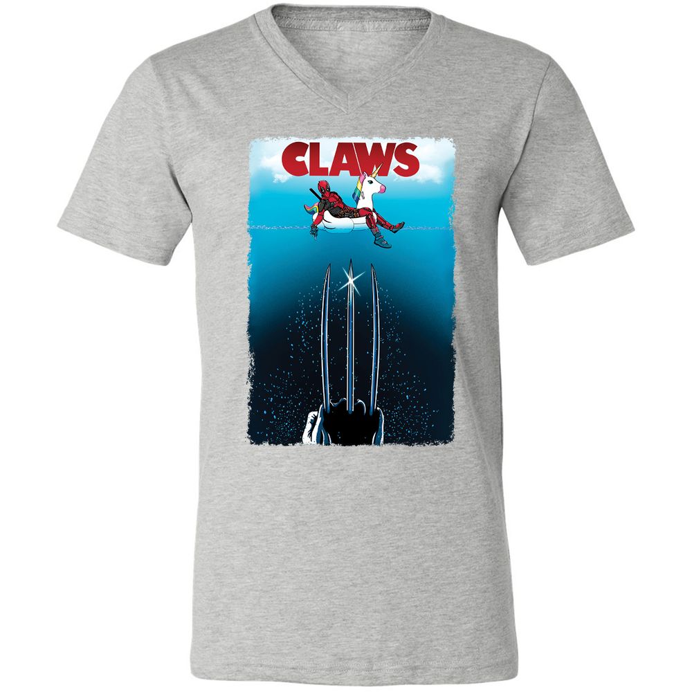 Unisex V-Neck T-Shirt - XDYTG9B3 - Athletic Heather - 7