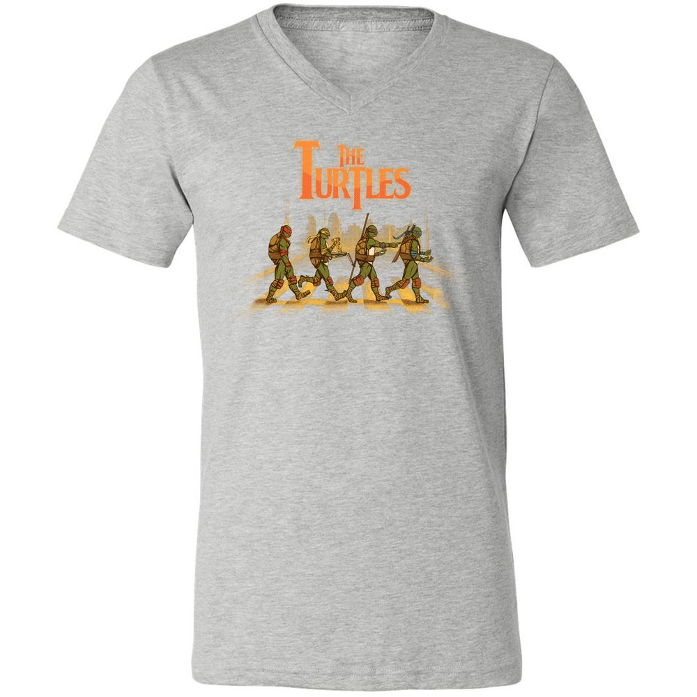 Unisex V-Neck T-Shirt - 4Q5FF1MT - Athletic Heather - 7