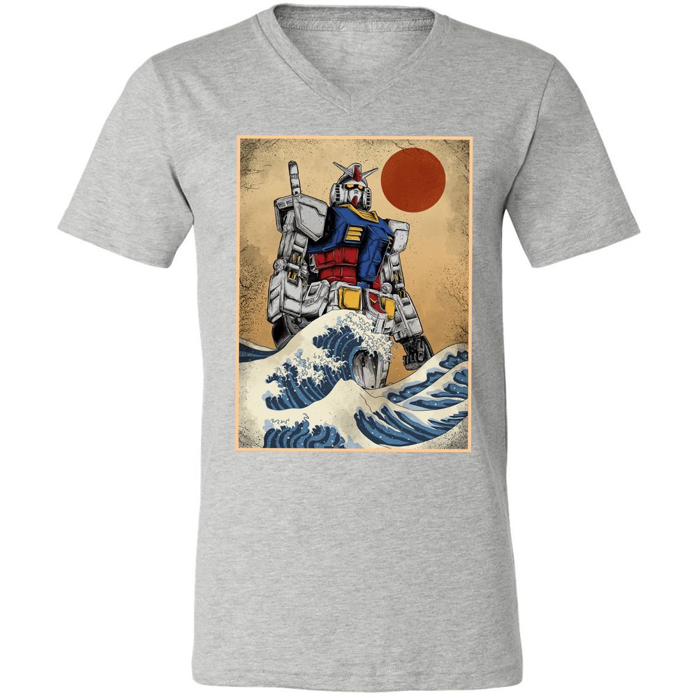 Unisex V-Neck T-Shirt - 96TDVXLF - Athletic Heather - 7