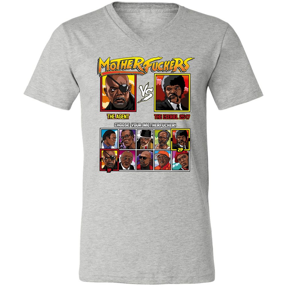Unisex V-Neck T-Shirt - PYAMC2B7 - Athletic Heather - 7