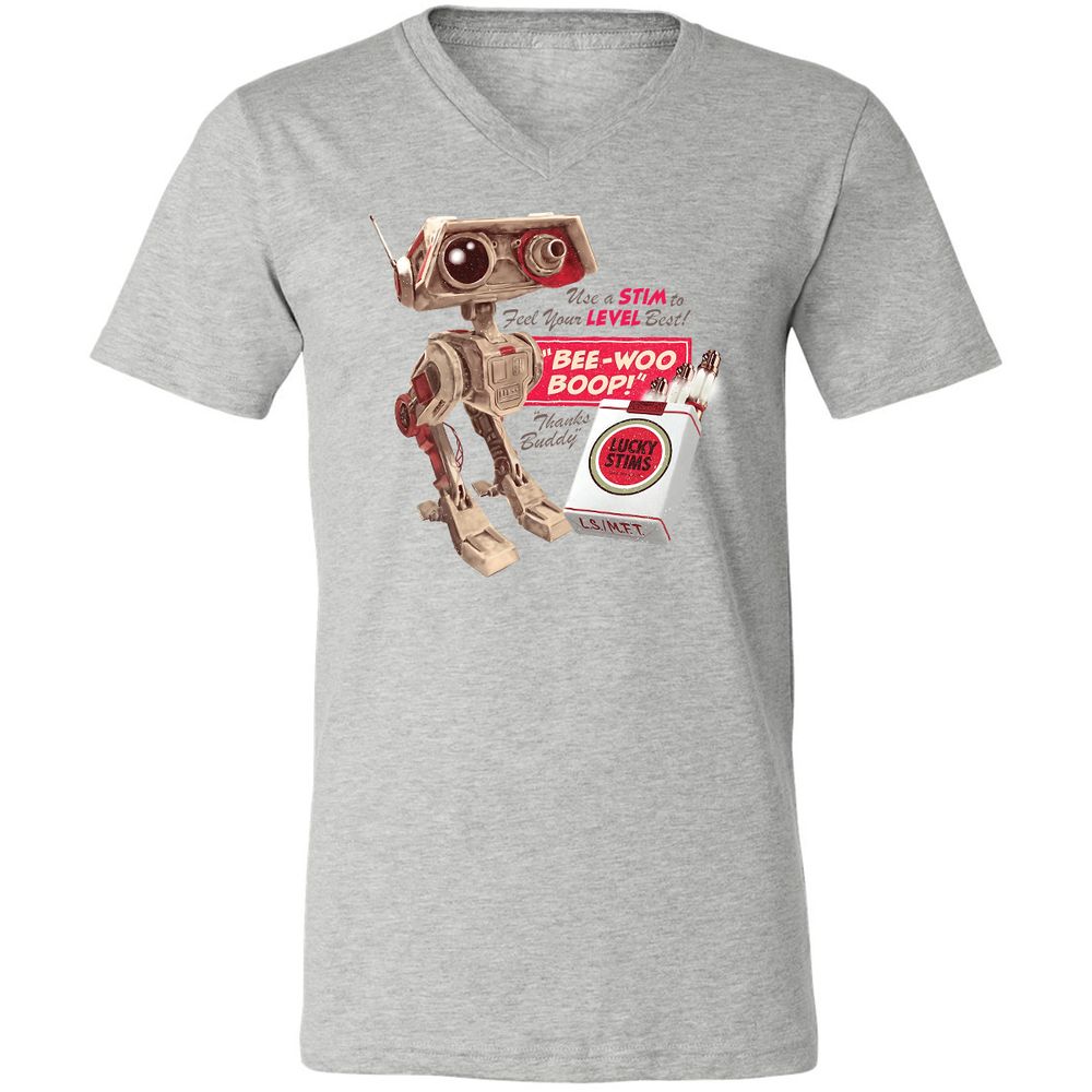 Unisex V-Neck T-Shirt - M7YJHNMC - Athletic Heather - 7