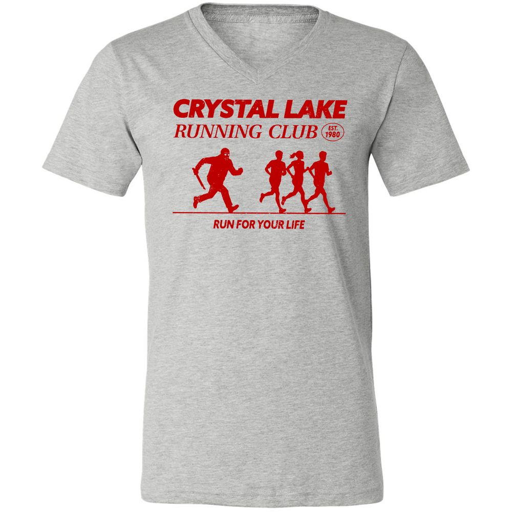 Unisex V-Neck T-Shirt - T77X4BCF - Athletic Heather - 7