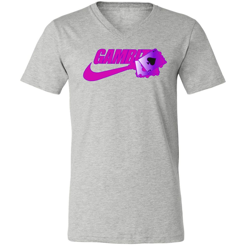 Unisex V-Neck T-Shirt - E6LRJHRW - Athletic Heather - 7