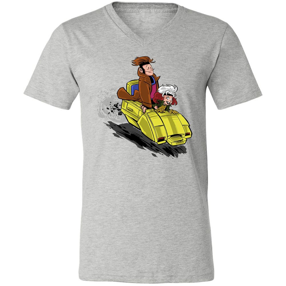 Unisex V-Neck T-Shirt - LWV6KYN9 - Athletic Heather - 7