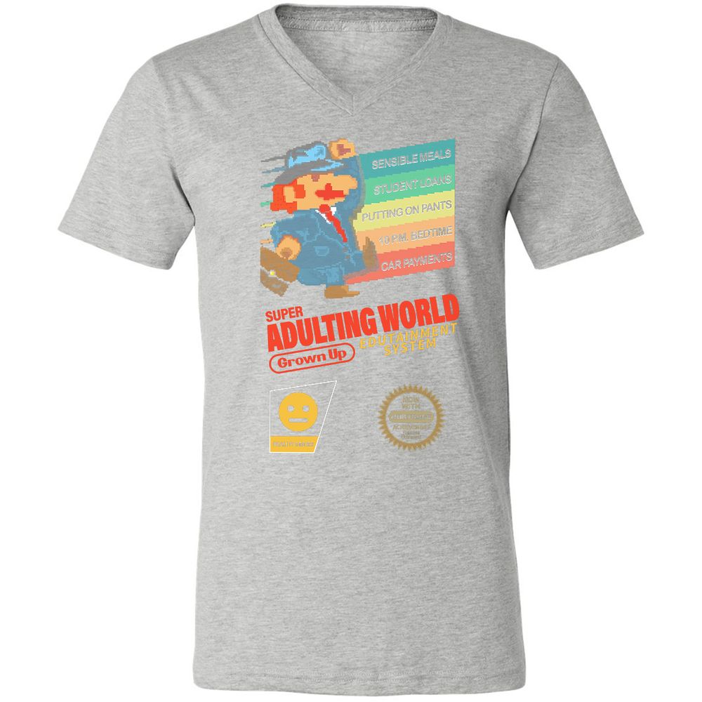 Unisex V-Neck T-Shirt - JHG95V9V - Athletic Heather - 7
