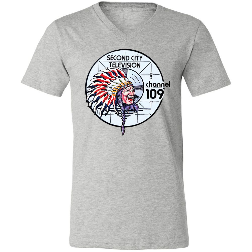 Unisex V-Neck T-Shirt - 6LZ6C9SR - Athletic Heather - 7