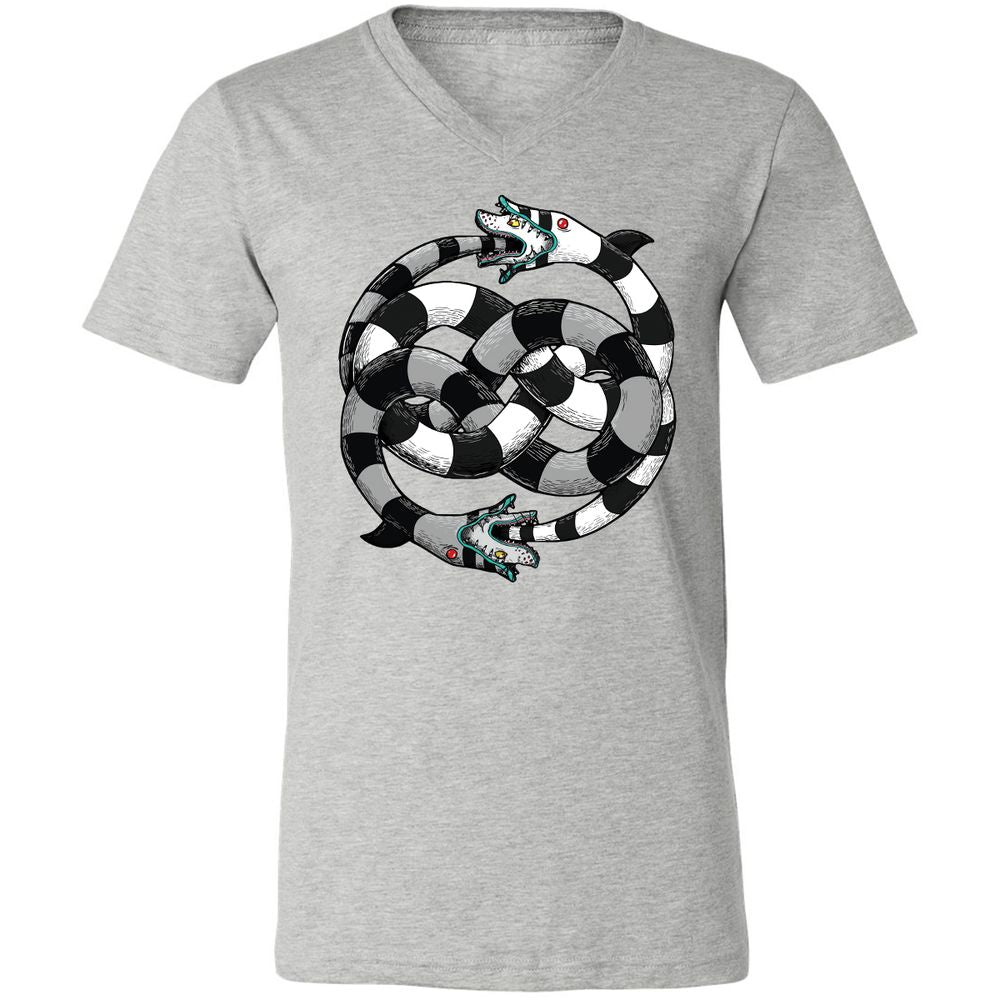 Unisex V-Neck T-Shirt - UXD4TBTZ - Athletic Heather - 7