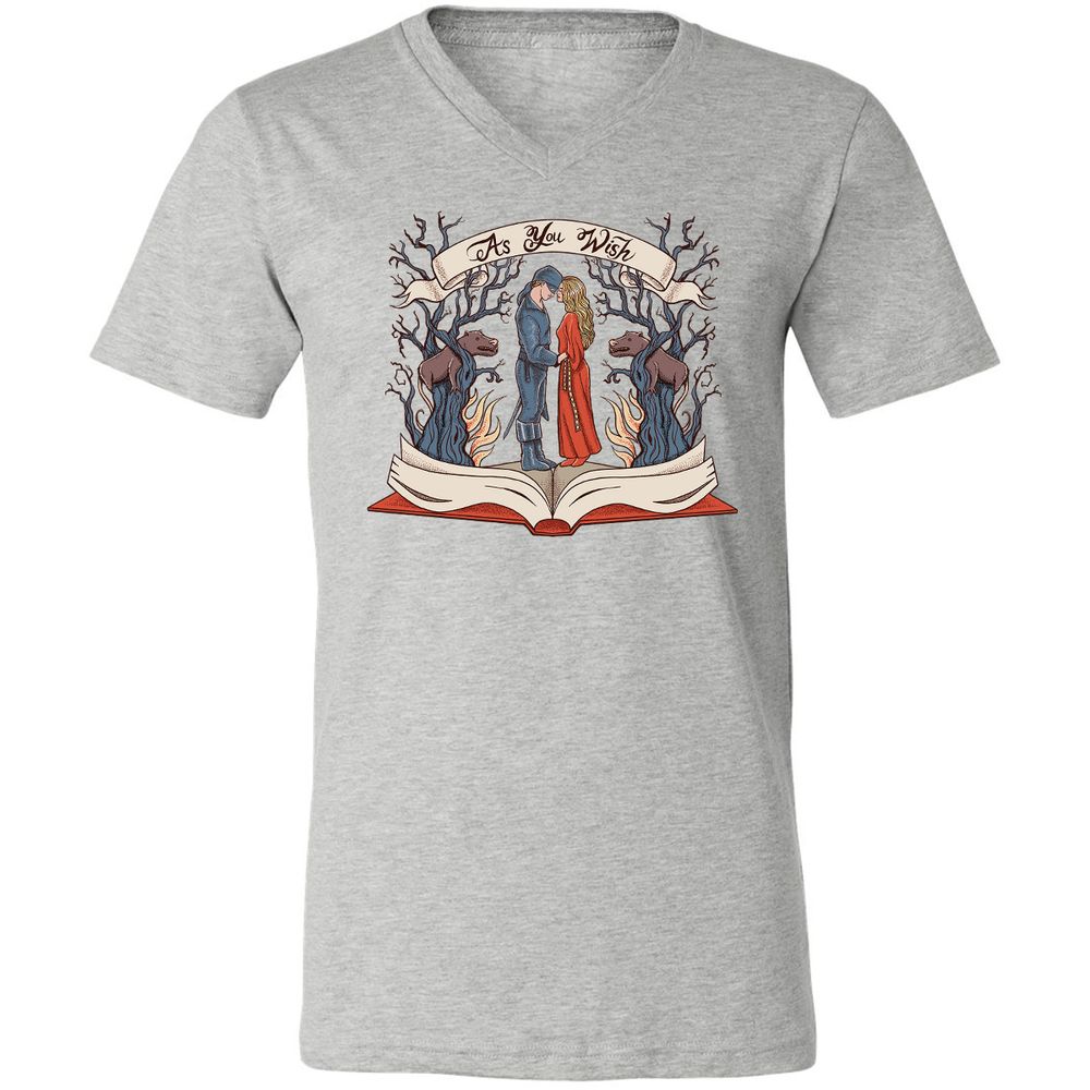 Unisex V-Neck T-Shirt - 1TPBB7LY - Athletic Heather - 7