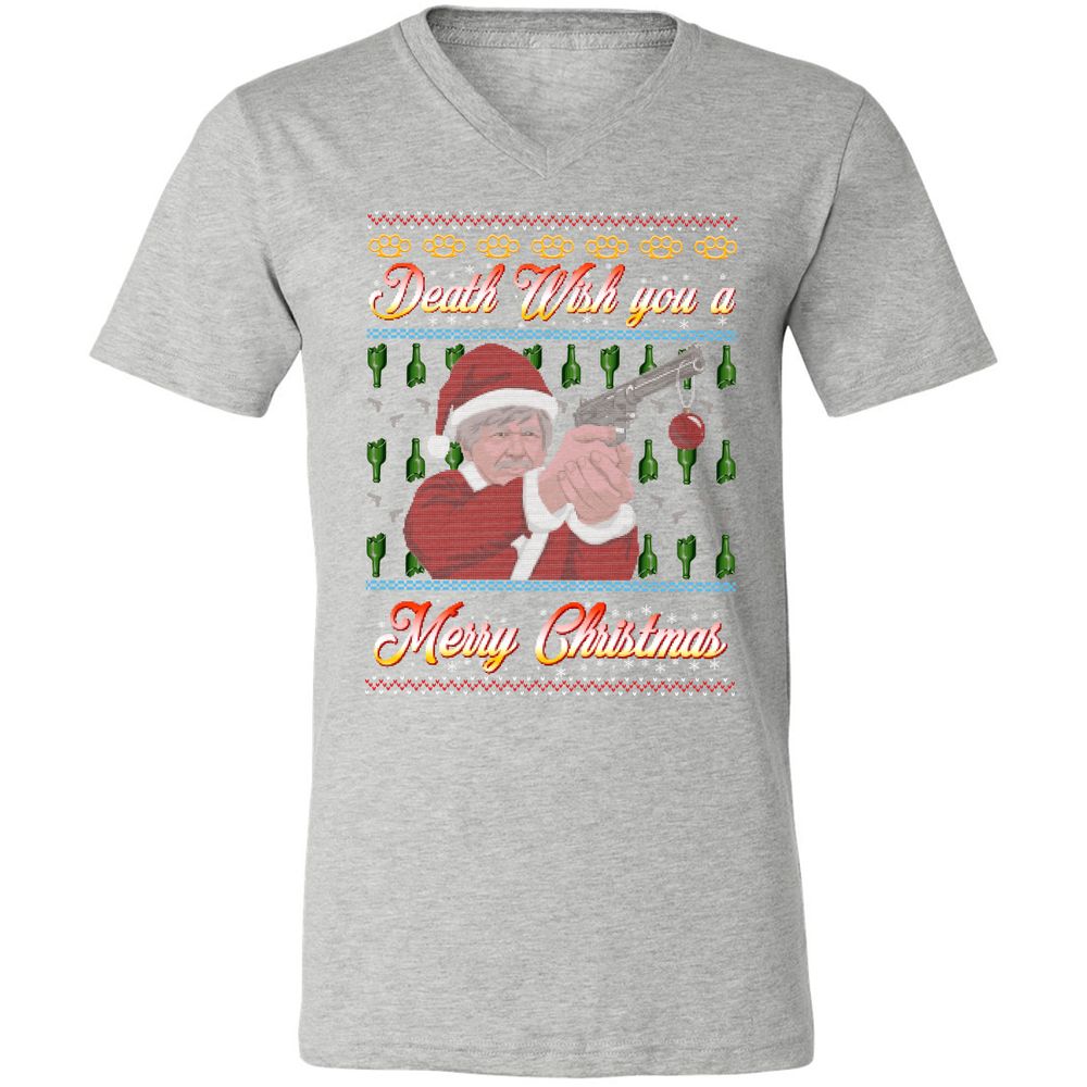 Unisex V-Neck T-Shirt - FZVM2GH4 - Athletic Heather - 7