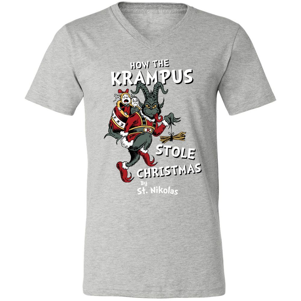 Unisex V-Neck T-Shirt - 7WBFTMYF - Athletic Heather - 7