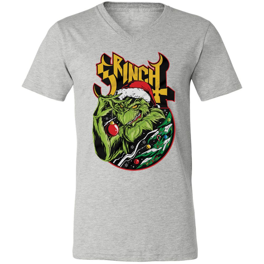 Unisex V-Neck T-Shirt - UH86W3HC - Athletic Heather - 7
