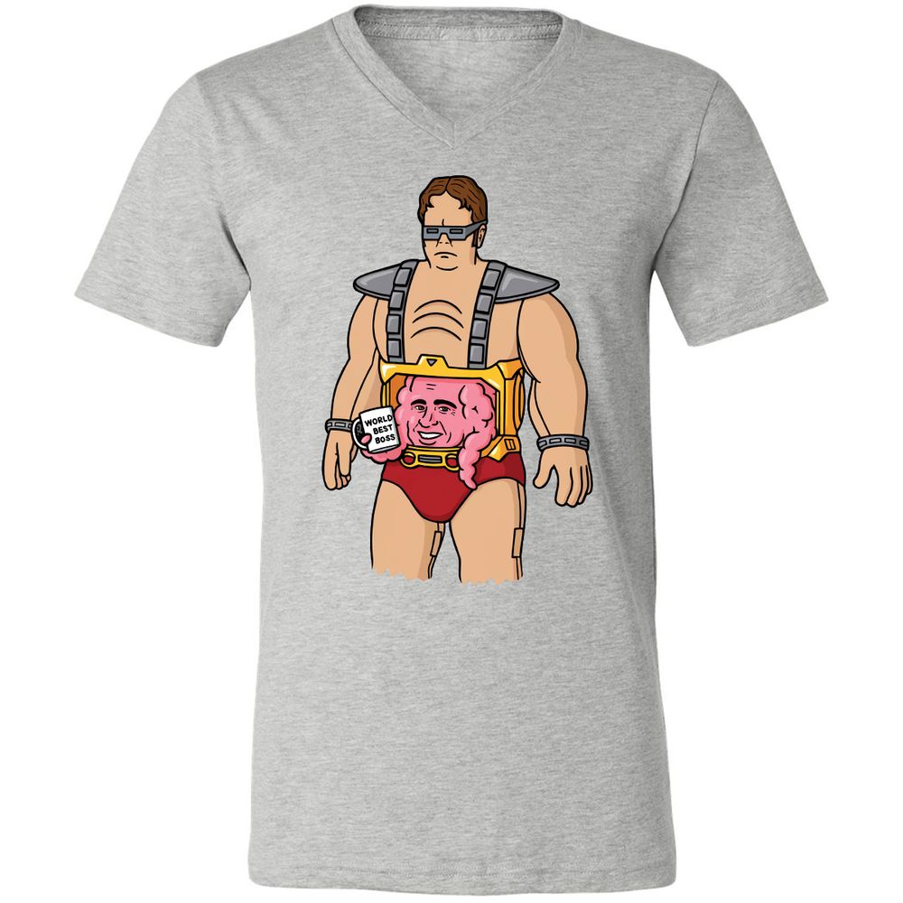 Unisex V-Neck T-Shirt - EZBMDCSV - Athletic Heather - 7