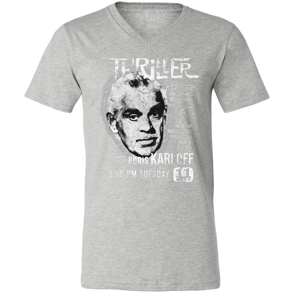 Unisex V-Neck T-Shirt - 8DGVCMHJ - Athletic Heather - 7