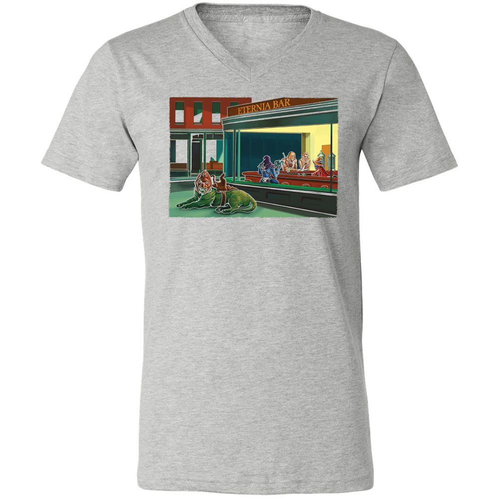 Unisex V-Neck T-Shirt - KGBQQPQS - Athletic Heather - 7