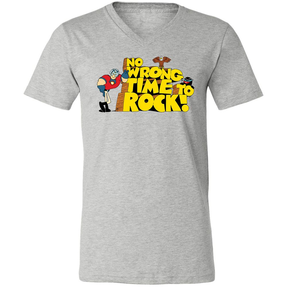 Unisex V-Neck T-Shirt - 6P3RLVDD - Athletic Heather - 7