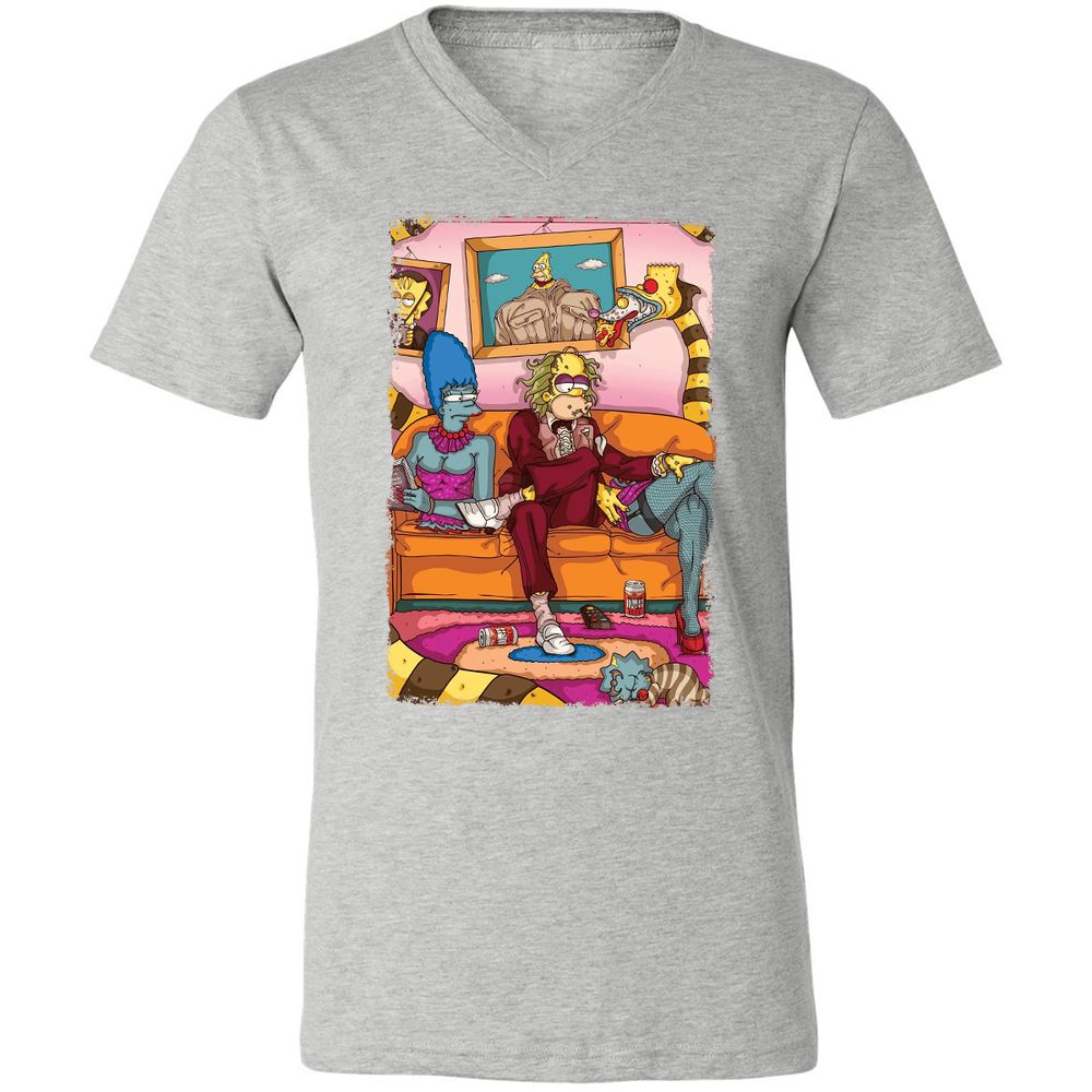 Unisex V-Neck T-Shirt - V9SHEAN2 - Athletic Heather - 7