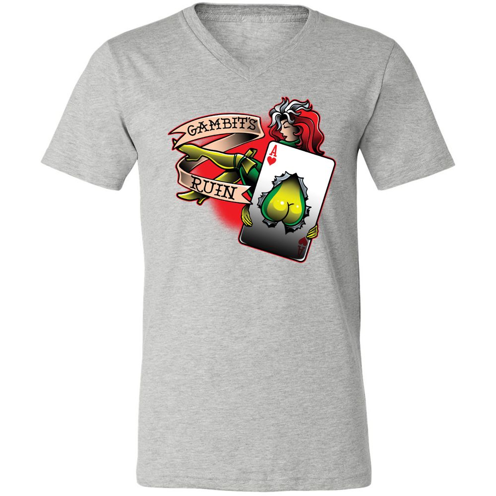 Unisex V-Neck T-Shirt - K19KYJFX - Athletic Heather - 7