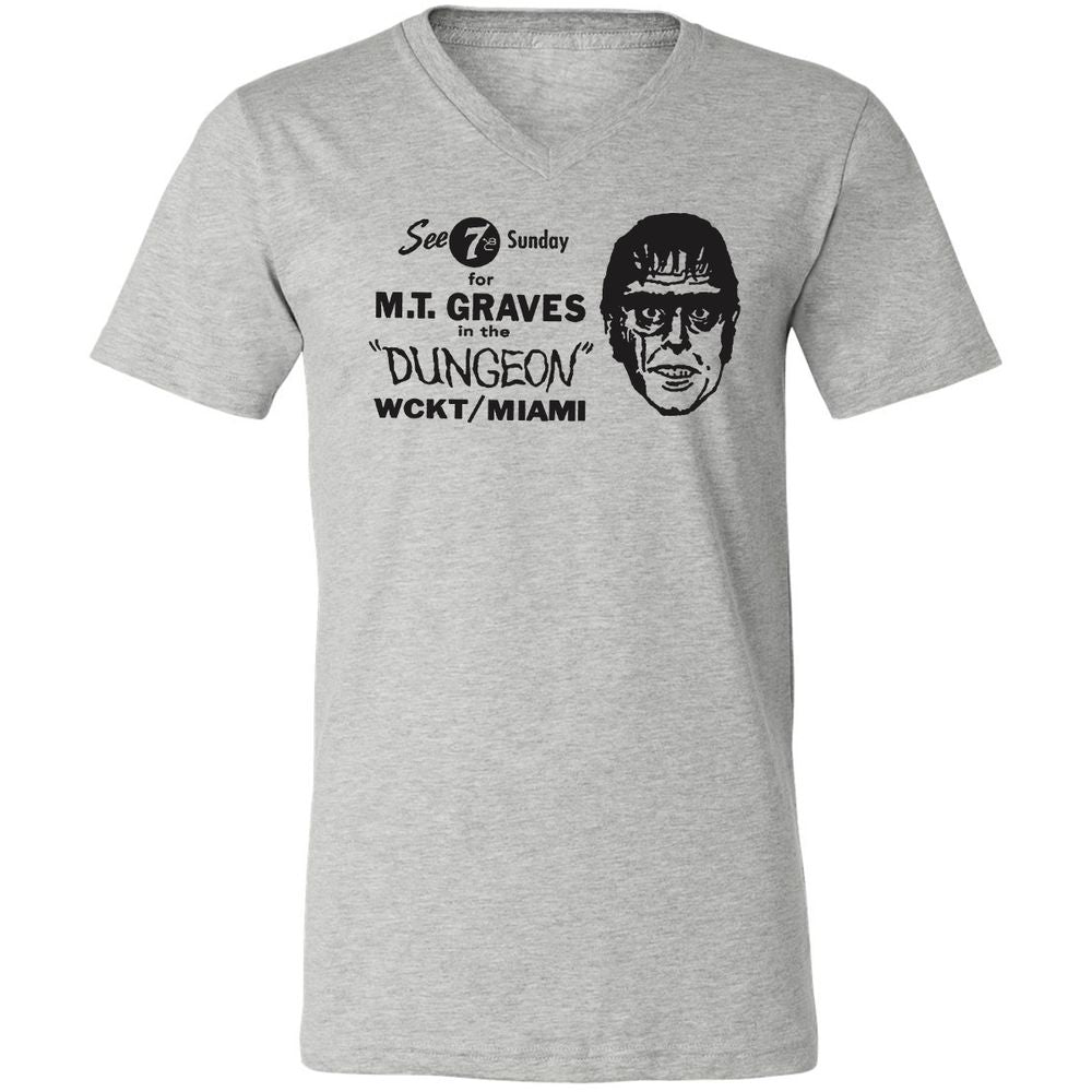 Unisex V-Neck T-Shirt - YLRKY7HV - Athletic Heather - 7