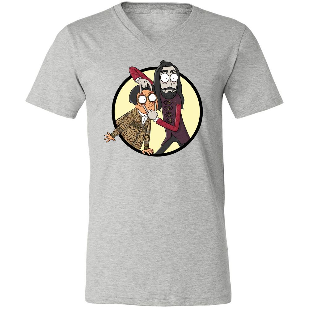 Unisex V-Neck T-Shirt - DMQHTTAG - Athletic Heather - 7