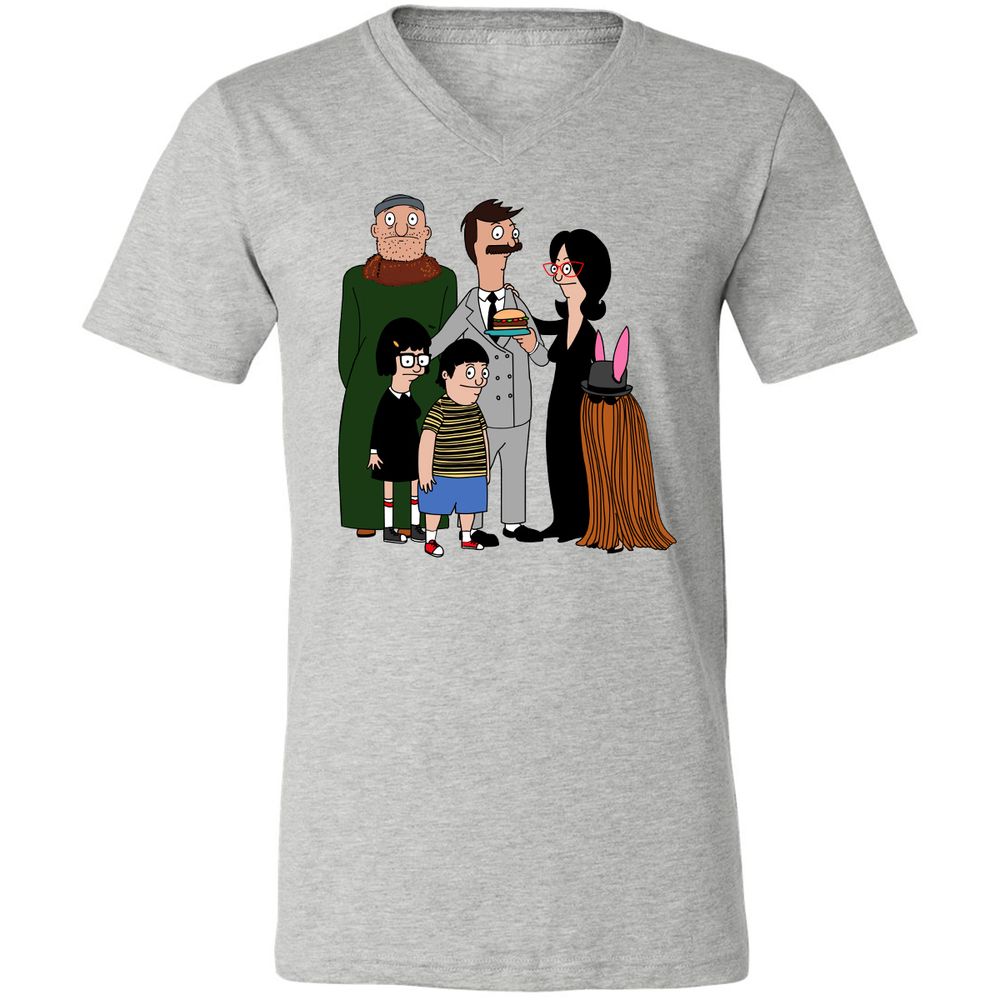 Unisex V-Neck T-Shirt - 4HLK5QQH - Athletic Heather - 7