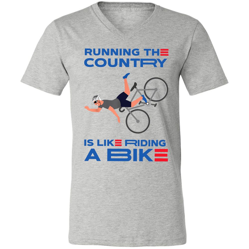Unisex V-Neck T-Shirt - JG7MF79D - Athletic Heather - 7