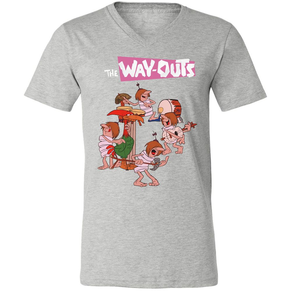 Unisex V-Neck T-Shirt - KMYB6ZJQ - Athletic Heather - 7