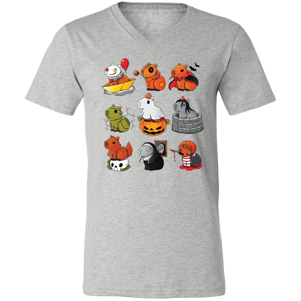 Unisex V-Neck T-Shirt - ZKGSTA7R - Athletic Heather - 7