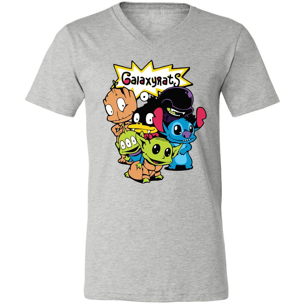 Unisex V-Neck T-Shirt - 89A7M179 - Athletic Heather - 7