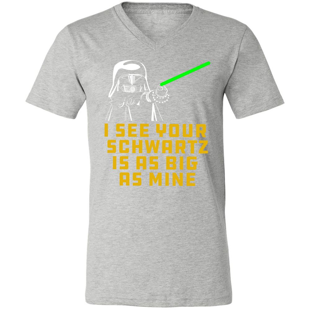 Unisex V-Neck T-Shirt - 6BL9WKRJ - Athletic Heather - 7