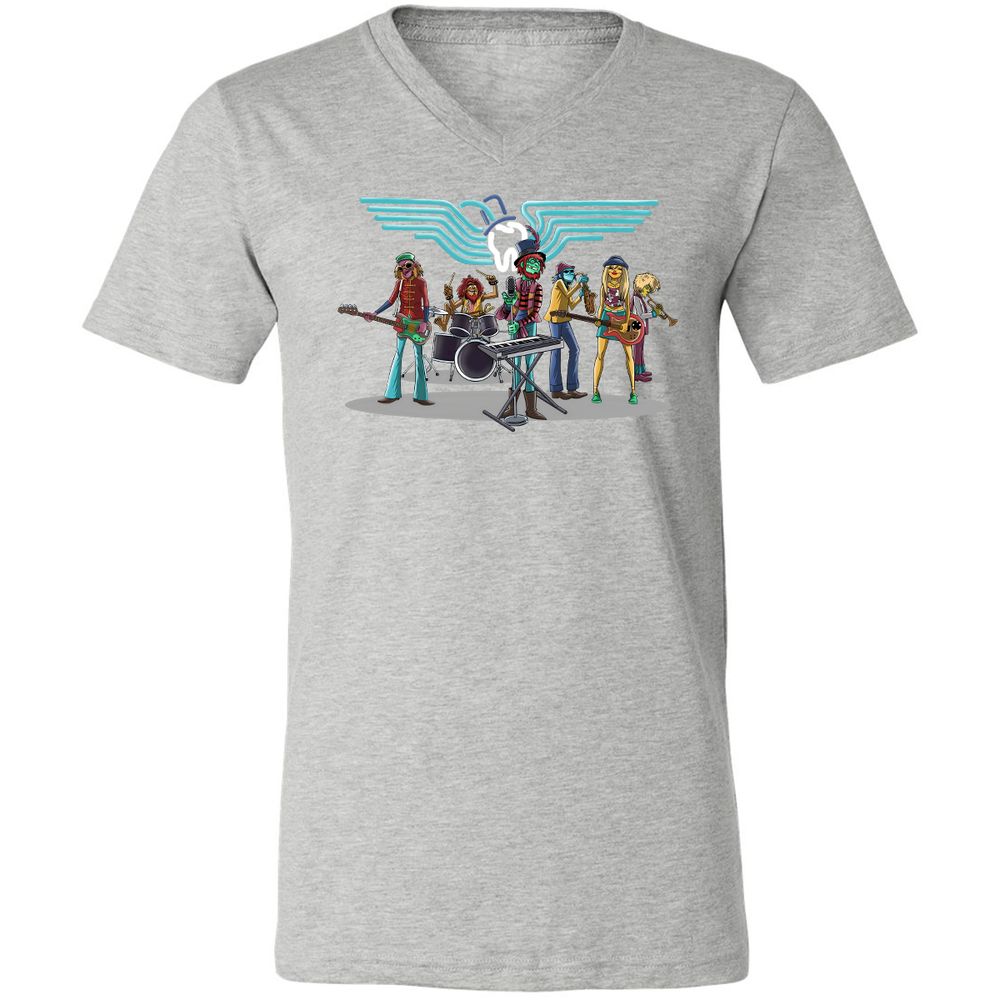 Unisex V-Neck T-Shirt - YMANJLA4 - Athletic Heather - 7