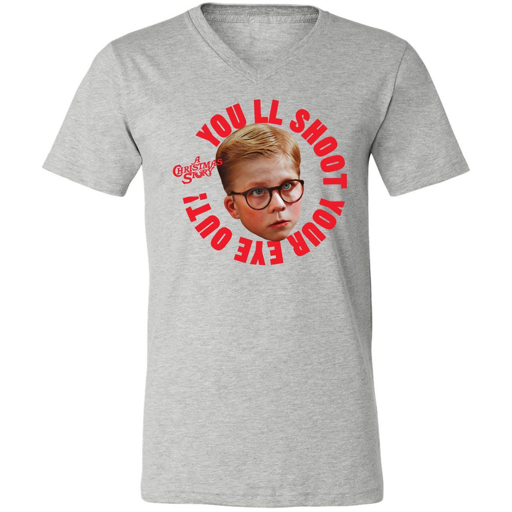 Unisex V-Neck T-Shirt - 43L7JZ89 - Athletic Heather - 7