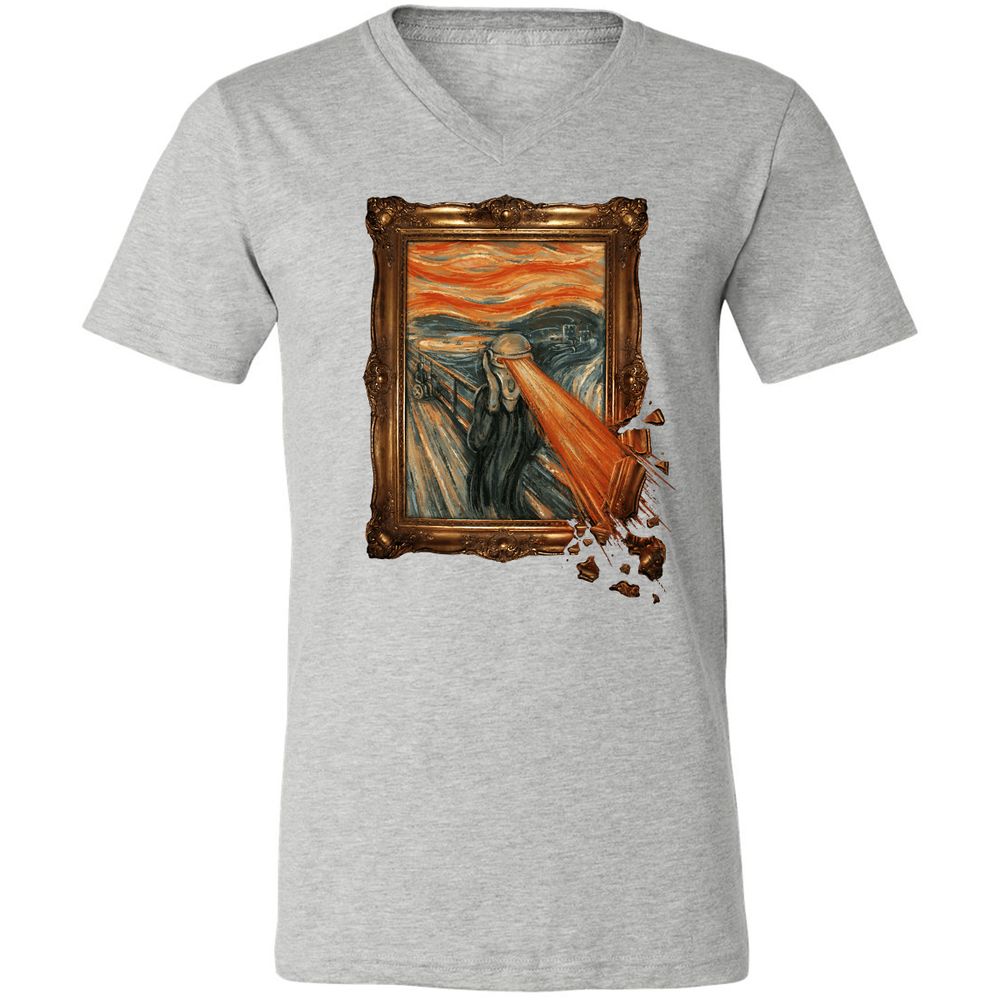 Unisex V-Neck T-Shirt - T6C52GF8 - Athletic Heather - 7