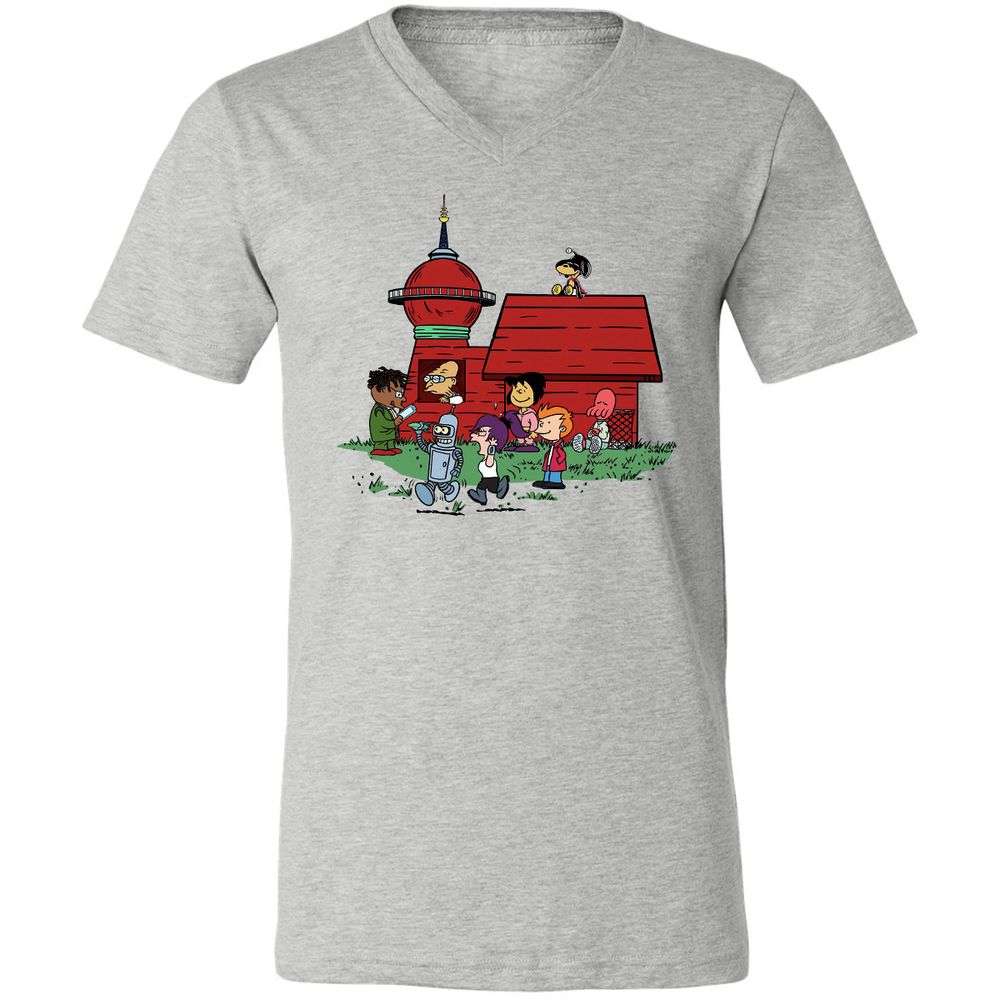 Unisex V-Neck T-Shirt - LR7TVRAB - Athletic Heather - 7