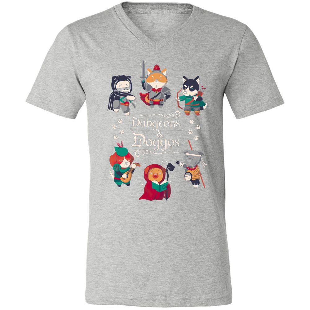 Unisex V-Neck T-Shirt - B15PUEVC - Athletic Heather - 7