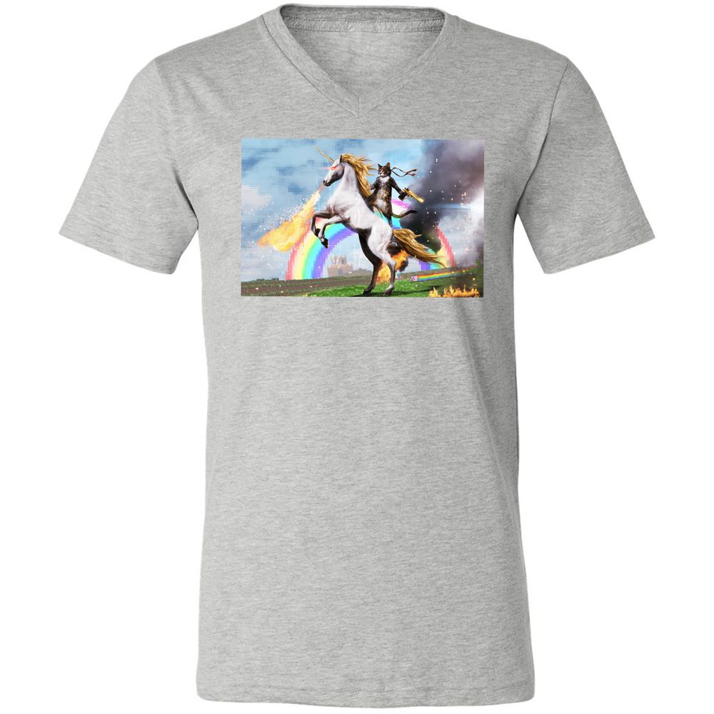 Unisex V-Neck T-Shirt - 2BRTMCS6 - Athletic Heather - 7