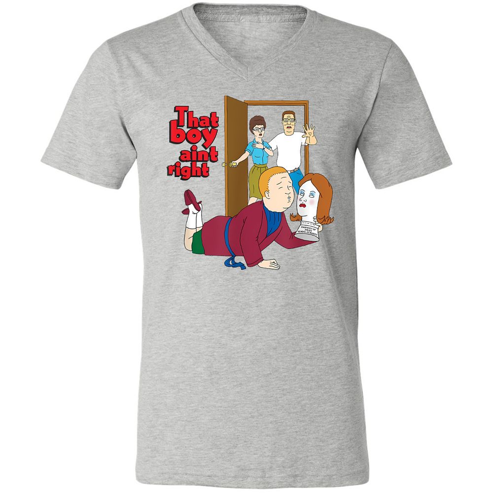 Unisex V-Neck T-Shirt - 1TY9GESL - Athletic Heather - 7