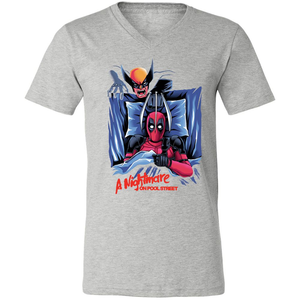 Unisex V-Neck T-Shirt - Z2QU7LS1 - Athletic Heather - 7