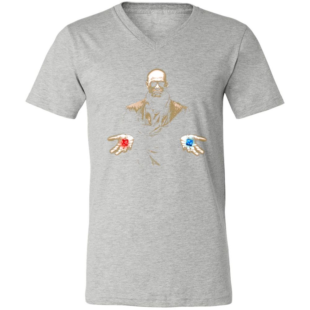 Unisex V-Neck T-Shirt - KVHFVMAC - Athletic Heather - 7