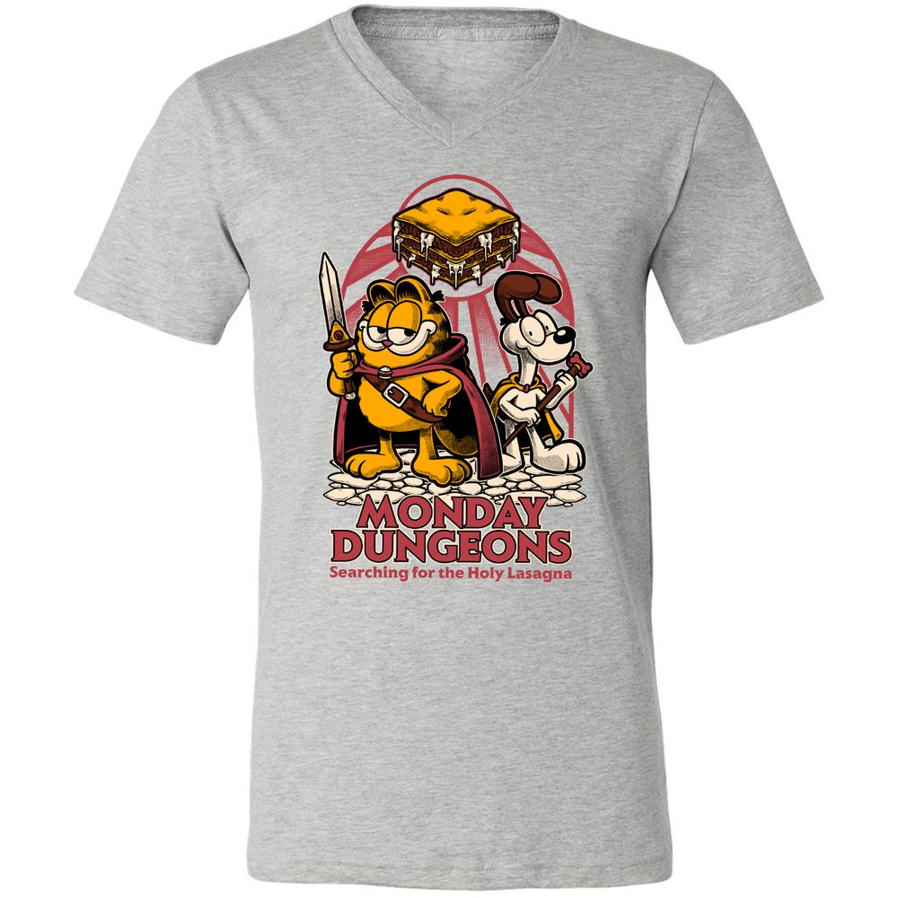 Unisex V-Neck T-Shirt - H6BK1HT7 - Athletic Heather - 7