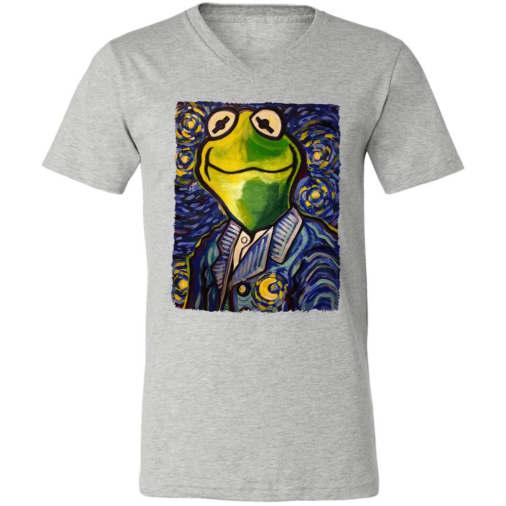 Unisex V-Neck T-Shirt - 6FKS3H8N - Athletic Heather - 7