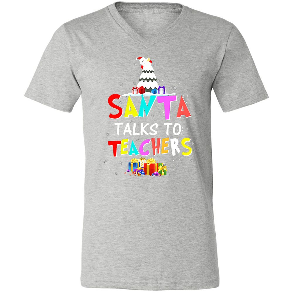 Unisex V-Neck T-Shirt - DWJW9GUA - Athletic Heather - 7