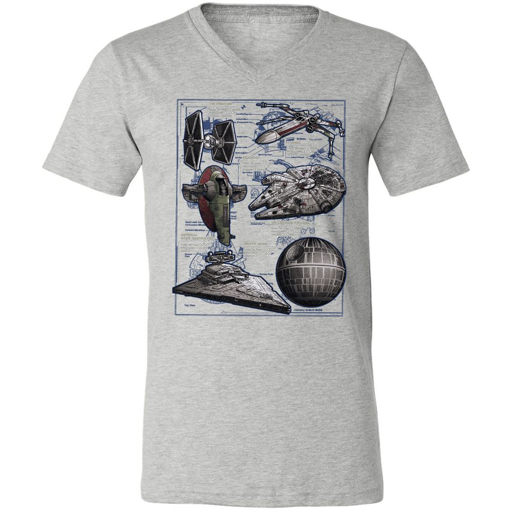 Unisex V-Neck T-Shirt - GXNBCA89 - Athletic Heather - 7